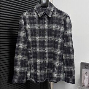 Chrome Hearts Black and White Checkered Shirt